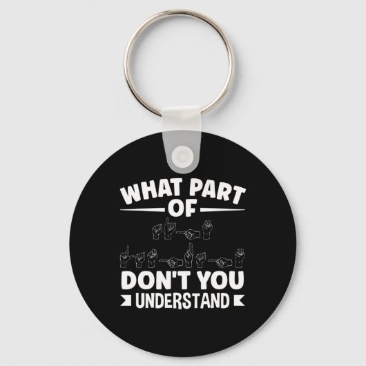 Amerikaanse Sing Language ASL-leraar ASL Alphabet  Sleutelhanger (Voorkant)
