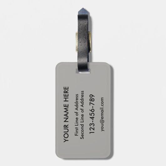 Amerikaanse Sjabloon Bagagelabel Roots (Achterkant verticaal)