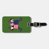 Amerikaanse Sjabloon Lacrosse Bagagelabel (Voorkant horizontaal)