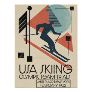 Amerikaanse skiposter perfect poster