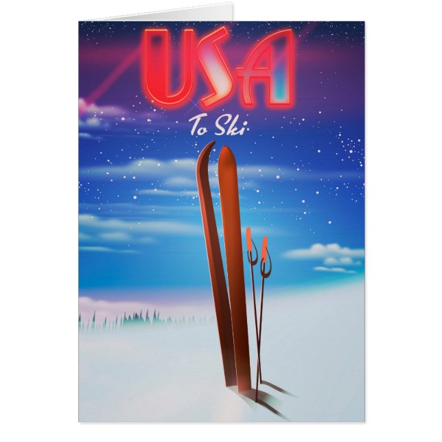 Amerikaanse skireisposter (Voorkant)