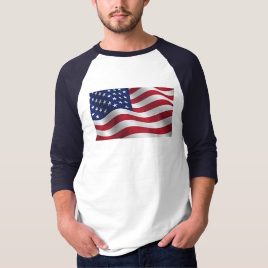 Amerikaanse sleeve T-Shirt (Voorkant)