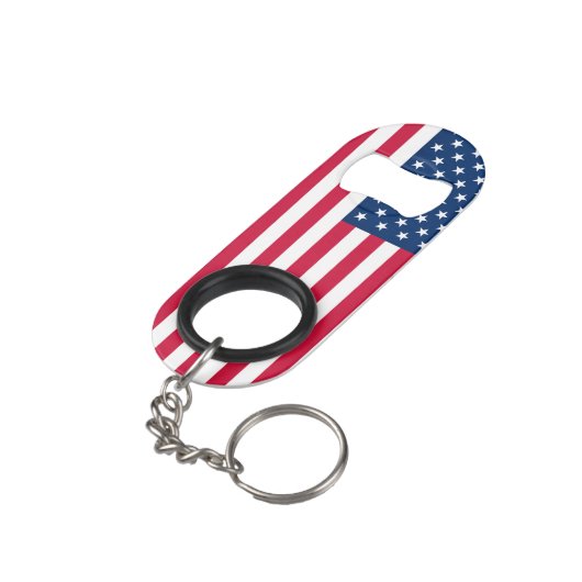 Amerikaanse Sleutelhanger flesopening VS Mini Flessenopener (Achterkant Gekanteld)