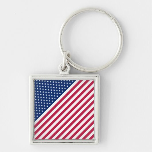 Amerikaanse Sleutelhanger met rode blauwe witte st (Voorkant)