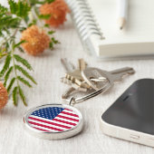 Amerikaanse Sleutelhanger van Amerikaanse vlagpatr (Zijkant)