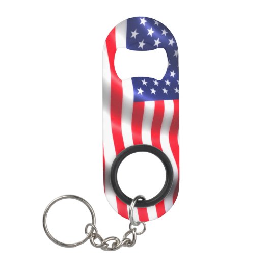 Amerikaanse Sleutelhanger voor flessenopener Mini Flessenopener (Voorkant)