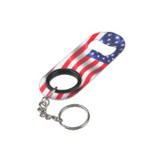 Amerikaanse Sleutelhanger voor flessenopener Mini Flessenopener (Achterkant Gekanteld)