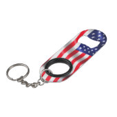 Amerikaanse Sleutelhanger voor flessenopener Mini Flessenopener (Voorkant Gekanteld)