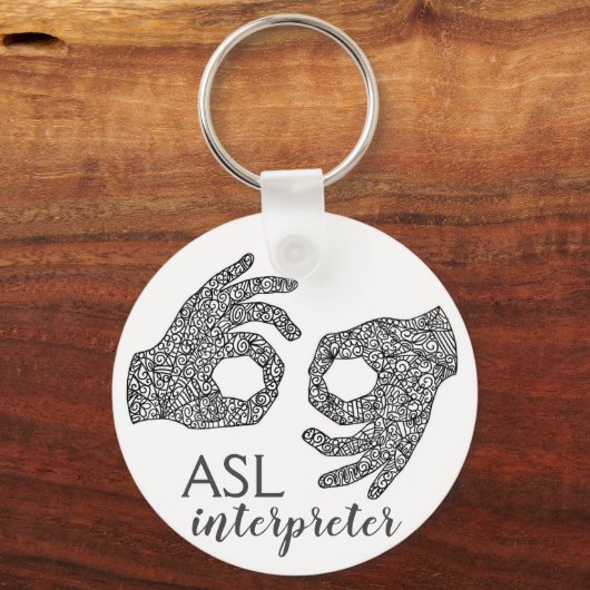 Amerikaanse Sleutelhanger voor gebarentaal (Voorkant)
