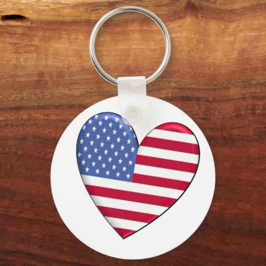 Amerikaanse Sleutelhanger voor hartvlag (Voorkant)