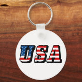 Amerikaanse Sleutelhanger voor vlaggentekst (Voorkant)