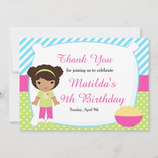 Amerikaanse Slumber-Slumber-wedstrijd Bedankkaart (Voorkant)