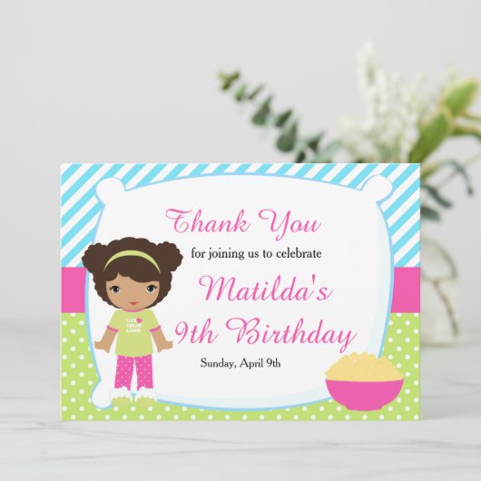 Amerikaanse Slumber-Slumber-wedstrijd Bedankkaart (Staand voorkant)