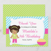 Amerikaanse Slumber-Slumber-wedstrijd Bedankkaart (Voorkant / Achterkant)