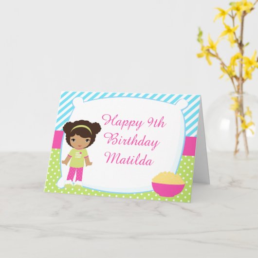 Amerikaanse Slumber-Slumber-wedstrijd Kaart (Gele Bloem)