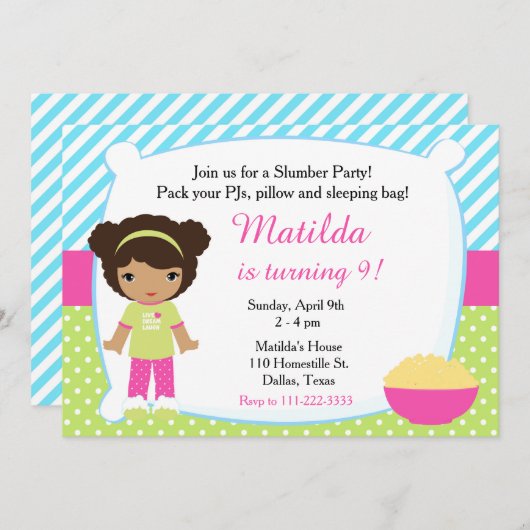 Amerikaanse Slumber-Slumber-wedstrijd Kaart (Voorkant / Achterkant)