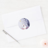 Amerikaanse sneeuwpop Xmas feestdagen Ronde Sticker (Envelop)