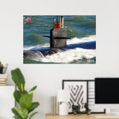 AMERIKAANSE SNELLE AANVAL ONDERZEEËR - SSN-750 POSTER (Thuiskantoor)