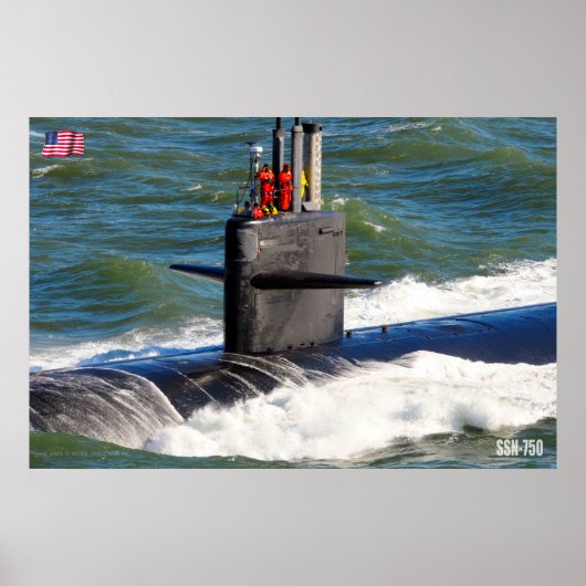 AMERIKAANSE SNELLE AANVAL ONDERZEEËR - SSN-750 POSTER (Voorkant)