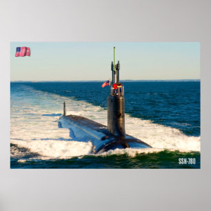 AMERIKAANSE SNELLE AANVAL ONDERZEEËR - SSN-780 POSTER