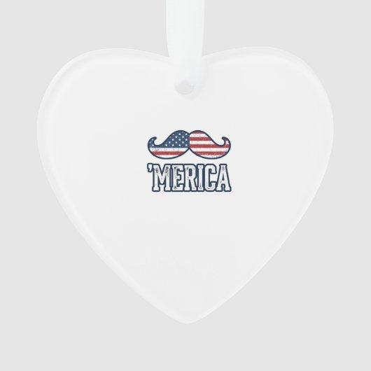 Amerikaanse Snor Patriottische Vector Ontwerp in D Ornament (voorkant)