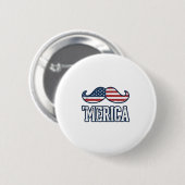Amerikaanse Snor Patriottische Vector Ontwerp in D Ronde Button 5,7 Cm (Voorkant /achterkant)