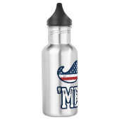 Amerikaanse Snor Patriottische Vector Ontwerp in N Waterfles (Links)