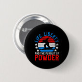 Amerikaanse Snowboarder 4 juli Sno Ronde Button 5,7 Cm (Voorkant /achterkant)