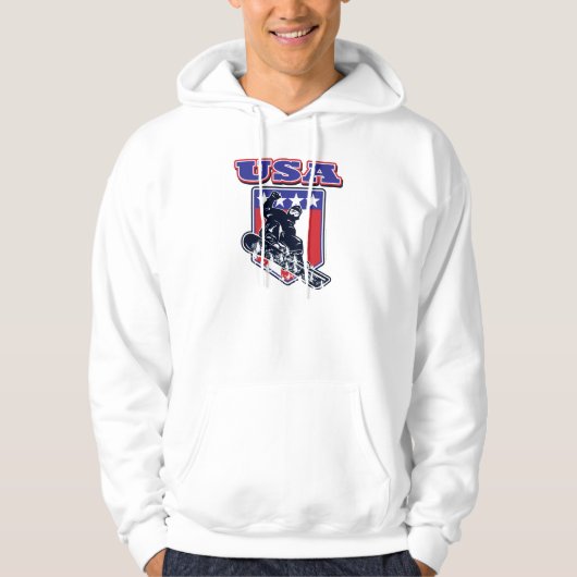 Amerikaanse snowboarder hoodie (Voorkant)