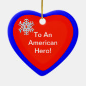 Amerikaanse Snowman-kerstkeepaardse Ornament (Achterkant)