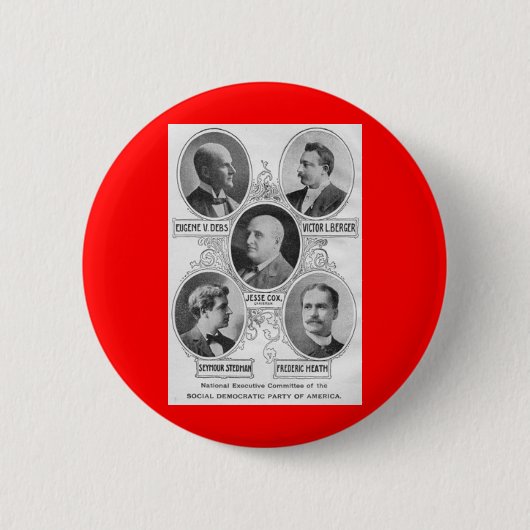 Amerikaanse sociaal-democratische partij 1900 ronde button 5,7 cm (Voorkant)