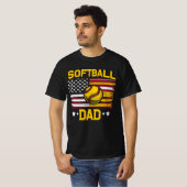 Amerikaanse softbal vader t-shirt (Voorkant volledig)