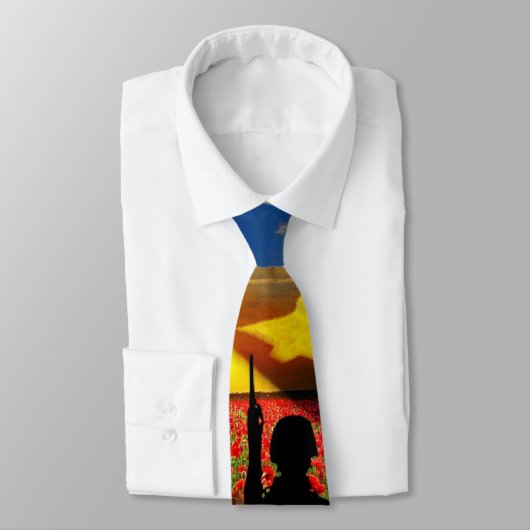 Amerikaanse soldaat Amerikaanse vlag ter ere Stropdas (Gebonden)