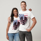 Amerikaanse soldaat engel bidt Amerikaanse vlag ku T-shirt (Unisex)