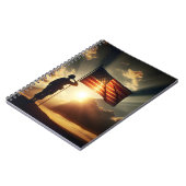 Amerikaanse soldaat groet de vlag notitieboek (Linkerzijde)