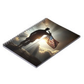 Amerikaanse soldaat groet de vlag notitieboek (Linkerzijde)