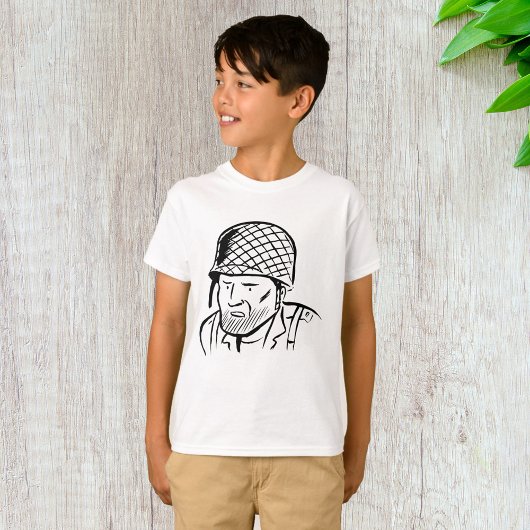 Amerikaanse Soldaat Illustratie T-shirt