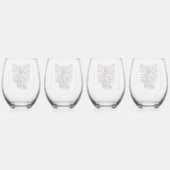Amerikaanse Soldaat Ontwerp Stemless Wijn Glas Set (Achterkant)