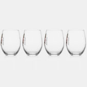 Amerikaanse Soldaat Ontwerp Stemless Wijn Glas Set (Links)