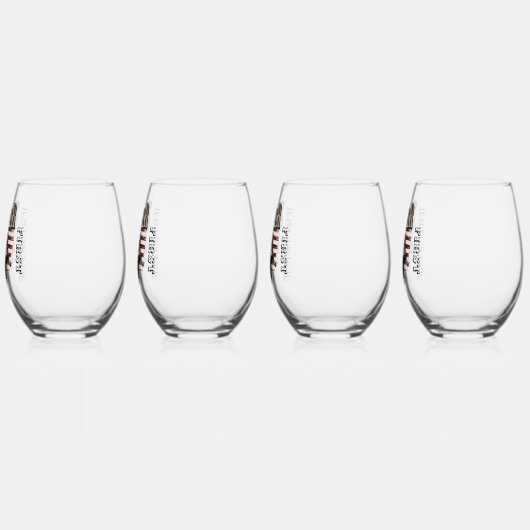 Amerikaanse Soldaat Ontwerp Stemless Wijn Glas Set (Links)
