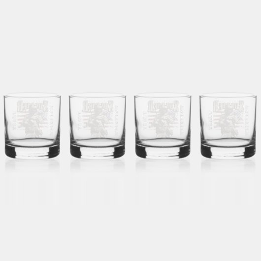 Amerikaanse Soldaat Ontwerp Whiskey Glas Set (Achterkant)
