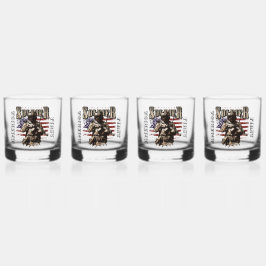 Amerikaanse Soldaat Ontwerp Whiskey Glas Set