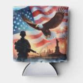 Amerikaanse soldaat scène blikjeskoeler (Voorkant)