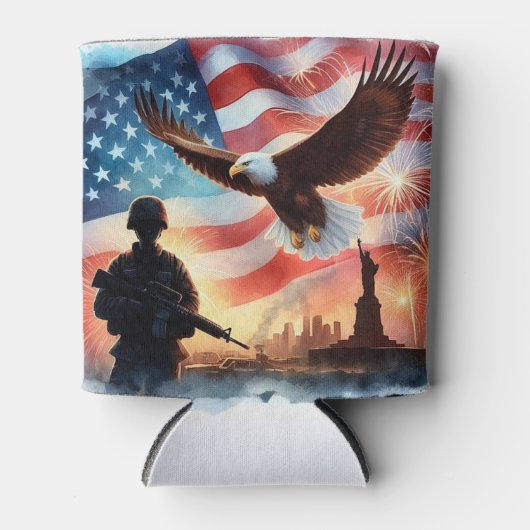 Amerikaanse soldaat scène blikjeskoeler (Voorkant)