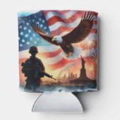 Amerikaanse soldaat scène blikjeskoeler (Achterkant)