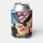 Amerikaanse soldaat scène blikjeskoeler (Blikje Achterkant)