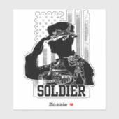 Amerikaanse soldaat sticker (Vel)