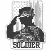 Amerikaanse soldaat sticker (Voorkant)
