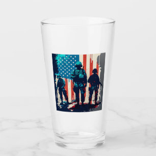 Amerikaanse Soldaten Glass Tumbler