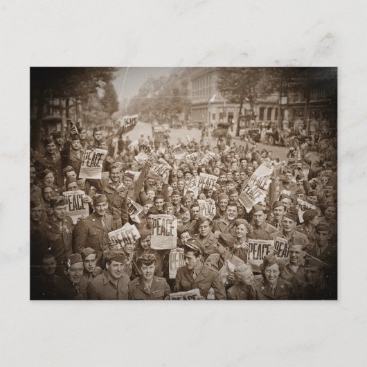 Amerikaanse soldaten op VJ-dag Briefkaart (Voorkant)